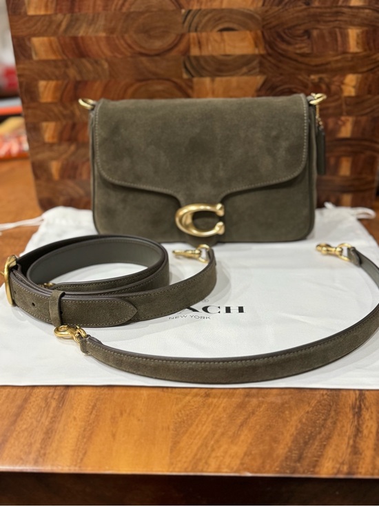 Coach Handbags - Coach Olive Suede soft Tabby